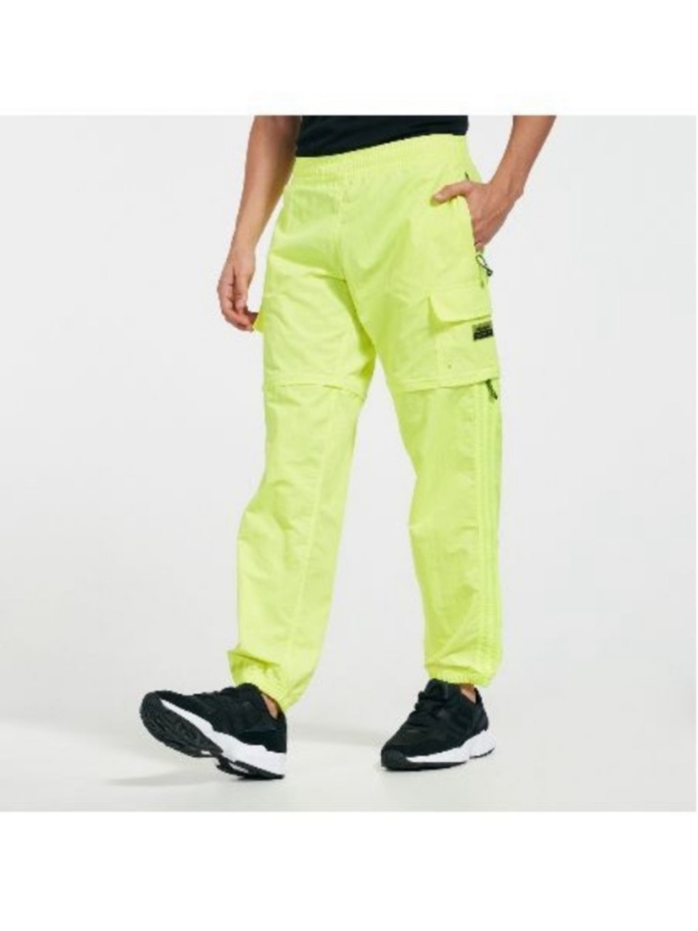 Men's Adidas R.Y.V. Utility Two-in-One Lemon Yellow Convertible Joggers Size S
